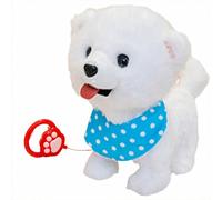 Juguete Interactivo para Perros Que ladran eléctricamente, Cachorro de Peluche Que Camina, muñeco de Peluche de 11 Pulgadas con 8 Canciones para el Estudio del Dormitorio de los niños, Tiempo de j #D