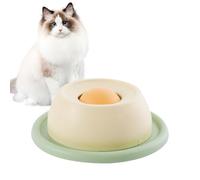 Juguete Interactivo para Perros y Gatos, Comedero Antideslizante para Aliviar la Ansiedad, Promover una Alimentación Saludable y Estimular Mentalmente a Mascotas Pequeñas y Medianas (Amarillo)