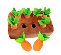 Juguete interactivo para perros, zanahoria, juguete, mascota interacción sniffing mate, 22,5 x 17 x 6 cm Feed Games, Plush Puzzle Toy, Cute Carrot Harvest Toy for Mental Stimulation