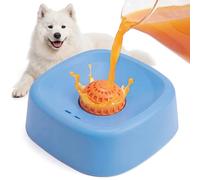 Juguete Interactivo Perro, Comedero Lick Bowl para Perros Gatos Antideslizante con Bola Giratoria, Dispensador de Comida Antivuelco, Dog Licking Bowl, Alimentación Lenta Fácil Limpiar