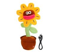 Juguete Interactivo Que Habla - Peluche de Girasol Animado de 13,78 x 5,91 x 3,94 Pulgadas, batería de 400 mAh Recargable, Funciones de imitación de Canto y Baile | Dispositivo Playmate de Desarrollo