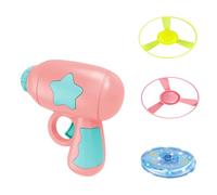 Juguete lanzador de discos voladores, juguete de búsqueda de gatos, juguete de helicóptero para gatos, lanzador interactivo de Beyblades de entrenamiento interactivo con coloridas hélices voladoras