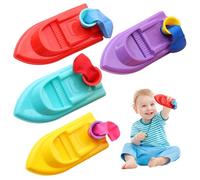 Juguete lanzador de globos de 4 Uds., barco propulsado por globos de plástico de 3, 5x1, 8x1, 2 pulgadas, juegos portátiles para niños pequeños, juegos para niños pequeños, coche motorizado