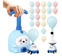 Juguete lanzador de globos: vehículo educativo, coche con globo impulsado por aire animal, juego de aprendizaje de física aerodinámica, kit de propulsión cinética de acción de bomba, accesorio de cien