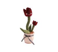 Juguete - Lindas flores de rosa que cantan retorciendo, divertida carga USB, juguete eléctrico interactivo | Figura de flores para niños y niñas, actividades de aprendizaje pe