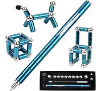 Juguete magnético con dedos magnéticos, bolígrafo magnético, divertido y multifunción, para aliviar el estrés, regalo para hombres, mujeres, niños (azul)