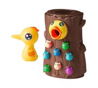 Juguete magnético pájaro carpintero verde - Dimensiones 19x16x13 cm, juego educativo precoz para habilidades motoras ; Bordes redondeados seguros; Regalo de Pascua, cumpleaños o Navidad; Actividad de