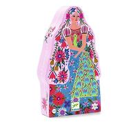 Juguete marca Djeco T&G. Modelo P. Silueta La princesa y su pavo real