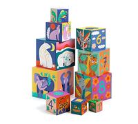 Juguete marca Djeco T&G. Modelo Primera Edad 10 Cubos animales salvajes