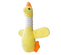 Juguete Mascar Para Mascotas - Goose Duck Companion, Pipeta Interactiva | Juguete de Dentición Suave De Peluche Para Cachorros, Hardware de Enriquecimiento De Pato Relleno Amarillo Para Perros