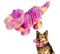 Juguete masticable de esqueleto de dinosaurio, juguete de nailon indestructible para masticadores agresivos, juguete masticable dental resistente con sabor a carne de res para perros medianos y