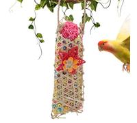 Juguete masticable de Loro, de Cuerda de Papel Colorido, Percha Colgante para trituradora, Divertido Accesorio Interactivo para pájaros, Ligero 34 g, diseños Multicolor Brillantes