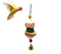 Juguete masticable de loros, excelente artesanía, ratán natural de diseño intrincado, función de cascabel integrador, trae alegría y diversión, uso multifuncional, fomenta diversas actividades de