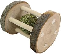 Juguete masticable de madera natural para hámster, juguete de molienda de dientes de madera con campana para loro, conejo, chinchilla, cobaya, hámster, juguetes de animales pequeños para suministros