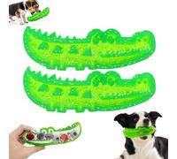 Juguete masticable for Perros Slow Food Crocodile, diseñado específicamente for Perros, Ayuda a Que coman Lentamente, Limpia Sus Dientes y Mantiene la Salud bucal.(2 Small)