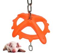 Juguete masticable para animales de granja, juguetes para prevenir peleas de rango en animales, dispositivo de empleo con cadena para cría de mascotas y establo para eliminar el exceso de energía