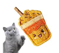 Juguete masticable para gatos, con forma de taza de té de leche, juguete de dentición para gatitos, para jugar a mascotas, del aburrimiento, enriquecimiento y estimulación