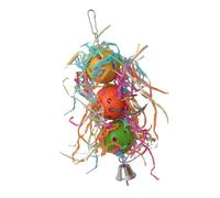 Juguete masticable para pájaros, cuerda de algodón comestible, cuerda de sisal, jaula de juguete para pájaros para mordeduras y aseo africanos