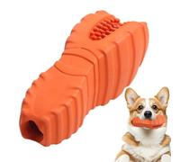 Juguete Masticable Para Perros Con Cepillo - Interactivo Con Chirriador - Juguete De Goma Para Masticar Y Cepillar Dientes | Para Perros Cachorros y Masticadores Fuertes que Adoran Roer Tratos y Morde