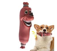 Juguete masticable para perros de 19,5 x 8 cm, juguete para masticar salchichas, 70 g, PVC, resistente, duradero, interactivo para perros pequeños, medianos y grandes