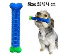 Juguete masticable para perros de 25 cm, palo limpiador de dientes de silicona para cepillar a tus mascotas, cuidado