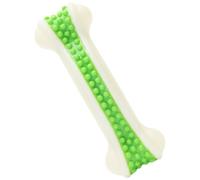 Juguete Masticable para Perros, Hueso de Nailon y PU Sabor Tocino | Limpieza Dental, Apto para Aplicar Pasta para Mascotas, Color Verde Claro, para Cachorros y Masticadores