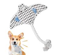 Juguete masticable para perros, peluche de mar sonoro, tamaño mediano con pieza de juego textil suave e interactiva, diversión para mascotas con forma caprichosa, actividad canina para patio en casa