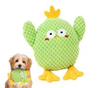 Juguete masticable para perros, suave y fuerte amigo masticable con chirridos, juguete de peluche en forma de pollo, compatible con razas de perros pequeñas, medianas y grandes, tirar y jugar, sala de