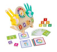 Juguete Matemático de Conteo con Dedos,Juego Educativo Para Aprender Matemáticas Y Reloj Con Bloques Contadores - Materiales de Enseñanza para Educación Preescolar para Casa, Exterior, Viajes y