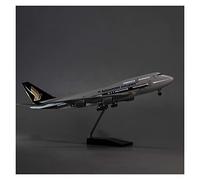 Juguete Modelo Avión 47cm Apto para B747 AI 1 150, Aleación Resina Fundición A Presión con Ruedas Iluminadas Kit de Juego de Pasatiempo(B)