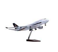 Juguete Modelo Avión 47cm Apto para B747 AI 1 150, Aleación Resina Fundición A Presión con Ruedas Iluminadas Kit de Juego de Pasatiempo(A)