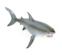 Juguete Modelo de Tiburón para Niños, Figura de Acción Realista del Gran Tiburón Blanco para Niños y Niñas, Juguete de Plástico Seguro y Duradero para Animales de Vida Marina con (Grey)