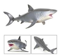 Juguete Modelo de Tiburón Realista de Plástico Vívido para Entretenimiento en Fiestas, Cumpleaños y Ocasiones Especiales, Niños Que Aman la Vida Marina, Gran Modelo de