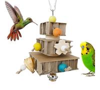 Juguete Molino para pájaros pequeños - de búsqueda de Alimentos para pájaros con Tiras de Papel rasgables, Accesorio de Jaula de mascar Atractivo, Entretenimiento de Ejercicios para pájaros