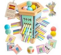 Juguete Montessori 3 4 Años Niños Niñas - Juego de Mesa Educativo Familiar 6 Lados