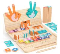 Juguete Montessori Matemáticas - Bloques Numéricos, Palitos de Conteo, Tablero de Trazado y Conteo con Dedos, Juguetes Educativos Preescolar STEM Sensorial Niños 2 3 4 5 Años, Regalo Cumpleaños