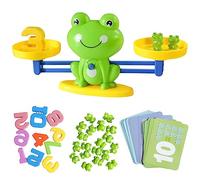 Juguete Montessori Matemático, Aprendizaje Matemáticas de Libra Juego Juego Rana Matemáticas Bloque y Tarjetas Digitales, Juguetes Educativos Juegos Matemáticas Niños 3 4 5 6 Años (Green)