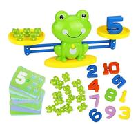 Juguete Montessori Matemático, Aprendizaje Matemáticas de Libra Juego Juego Rana Matemáticas Bloque y Tarjetas Digitales, Juguetes Educativos Juegos Matemáticas Niños 3 4 5 6 Años (Green)