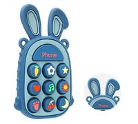 Juguete mordedor de Pascua para bebés, juguete de silicona con sensor de burbujas, sin BPA, juguete de silicona de conejo, juego de mordedores para niños y niñas, regalo de Pascua para bebés y niños