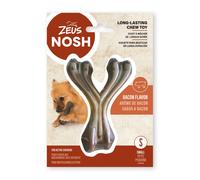 Zeus Juguete mordedor para Perros Nosh Strong Hueso Forma Wishbone, Sabor a Beicon, 11cm