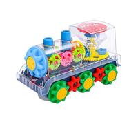 Juguete Motor De Tren - Juguete Eléctrico Musical, Divertido Juego Para Niños | Trenes Transparentes Con Luces LED, Juguete Alimentado Por Batería De 360,