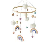 Juguete Móvil Colgante Para Cuna De Bebé Con Campanas Estrella Arcoíris Campanas Cama Juguete Para Educación Temprana Infantil Estimulación Visual Habitación Bebé Móvil