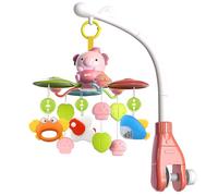 Juguete móvil para cuna de bebé, con luz, proyector, Bluetooth, móvil giratorio musical con sonidos de piano, control de volumen, temporizador y 3 opciones de montaje, se adapta a la mayoría de cunas