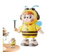 - Juguete musical brillante, juguete de desarrollo musical, juguete de baile interactivo educativo y brillante, con antenas de abeja y flores, para medias de navidad