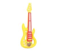 Juguete musical de guitarra infantil de 4 cuerdas, instrumento educativo para ukelele con efectos de luz y sonido para, compacto y fácil de transportar, seguro para pequeños (amarillo)
