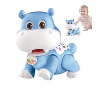 Juguete Musical de Hippo Baby Baby, Juguetes Baby Crawling - Iluminando Caminando moviendo el Juego sensorial Musical - Toya Musical sensorial sensorial para niños niñas para niños