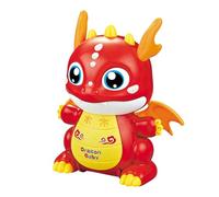 Juguete musical,Juguete con luces y música, Divertido dragón juguete rastrero en movimiento, Dragón en movimiento acrobático con luces y sonidos para la primera educación de los bam
