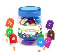 Juguete número de - 10x10x14.2 cm Abs Counting Game, Ice Pop Letra Coincidencia, Lindo Juego de reconocimiento Aprendizaje de jardín de Infantes Preescolar,