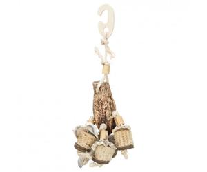 Juguete pájaro caoba y conchas - Trixie - Mediciones: 26 cm