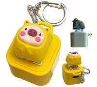 Juguete para ansiedad de rana croar, juguete para adultos con teclado para adultos a partir de 18 años, divertido llavero recargable con luces coloridas, llavero portátil de rana croar, regalo para